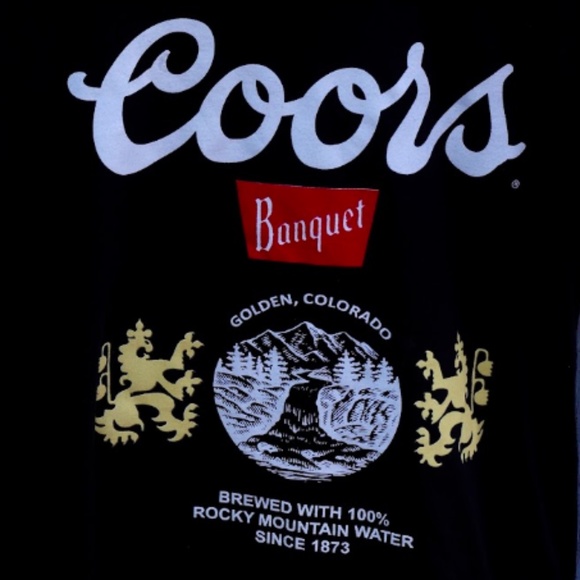 COORS BANQUET GOLDEN COLORADO BLACK TSHIRT - Picture 2 of 2